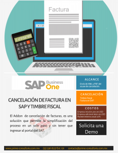 Cancelación de factura electrónica en SAP Business One y CFDI